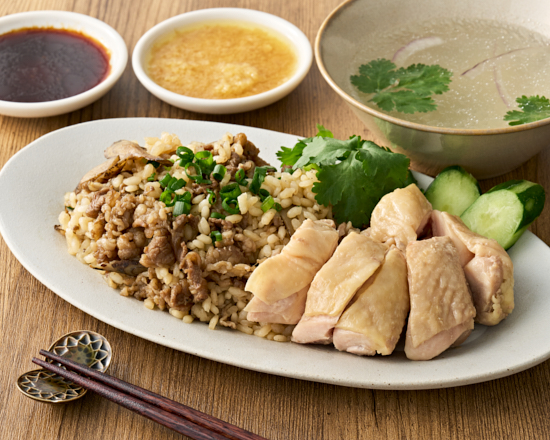 【セット】牛飯カオマンガイとチキンスープ Chicken Soup Combo